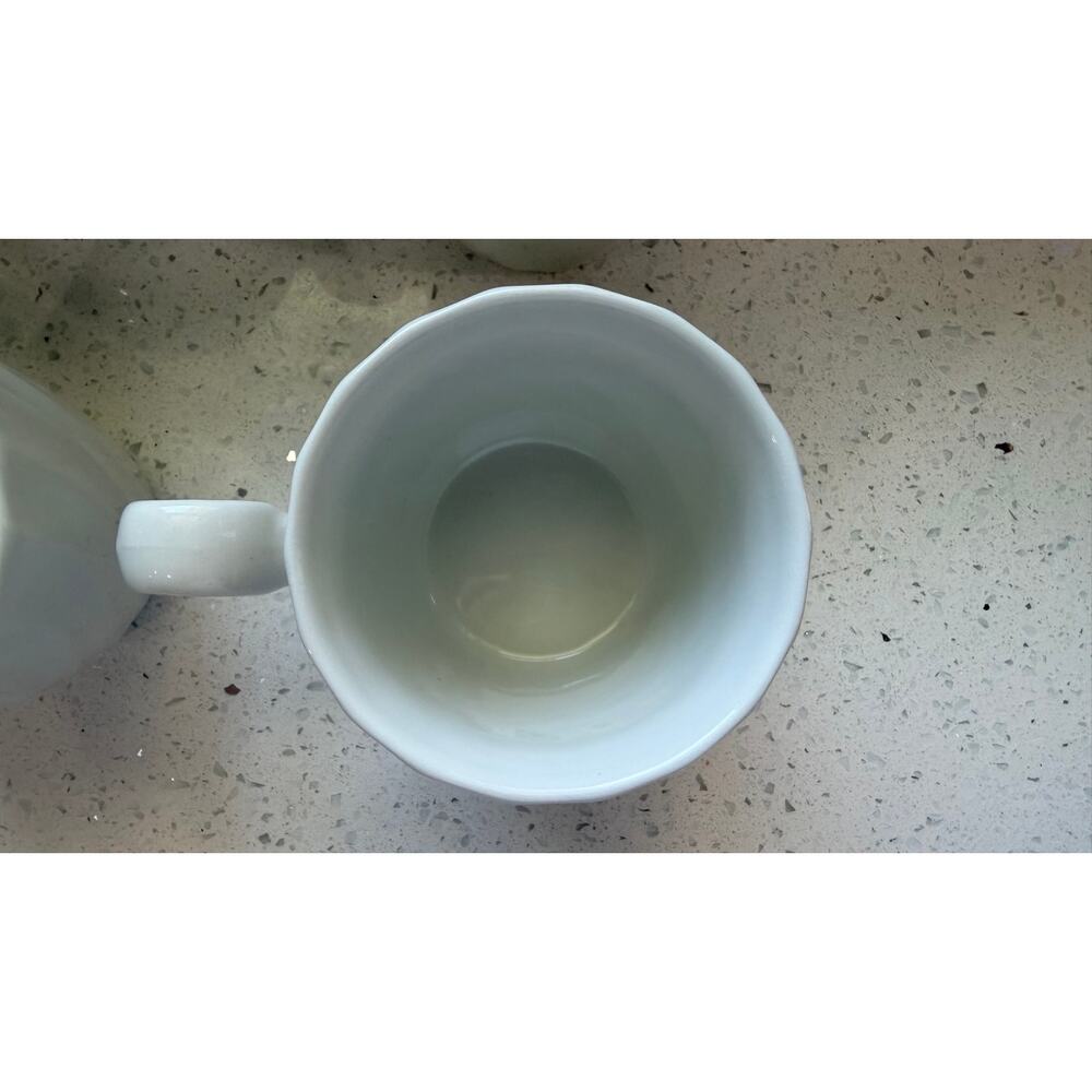 Set of 6 JOHNSON BROTHERS REGENCY WHITE SWIRL MUGS (MADE IN ENGLAND) - Picture 3 of 4